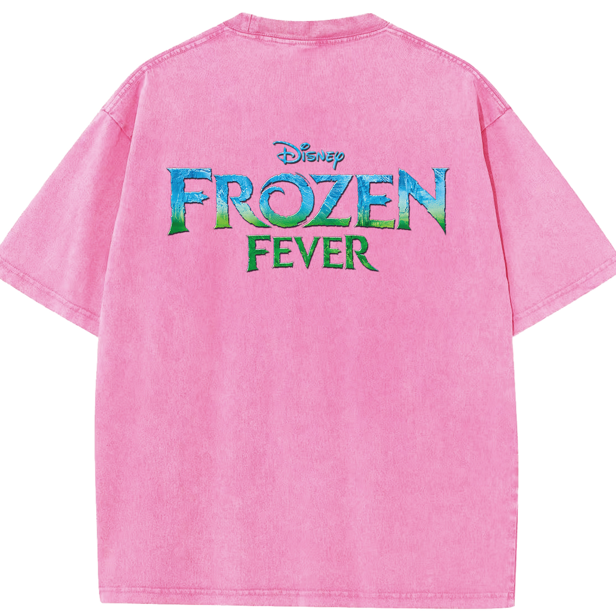 （画像用） アナと雪の女王 アンナ エルサ Frozen Anna Elsa 綿100% ヴィンテージ風 半袖Tシャツ（背面プリント）